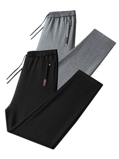 2pcs mens athletic pants spring autumn knit trousers mens fitness running sports long pants straight casual sweatpants