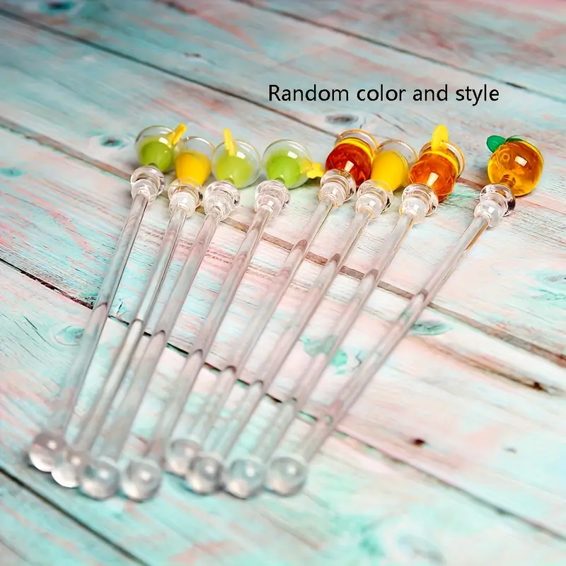 Bastoncini Per Cocktail Colorati - 10 Pezzi, Acrilico, 23cm - Foto 2