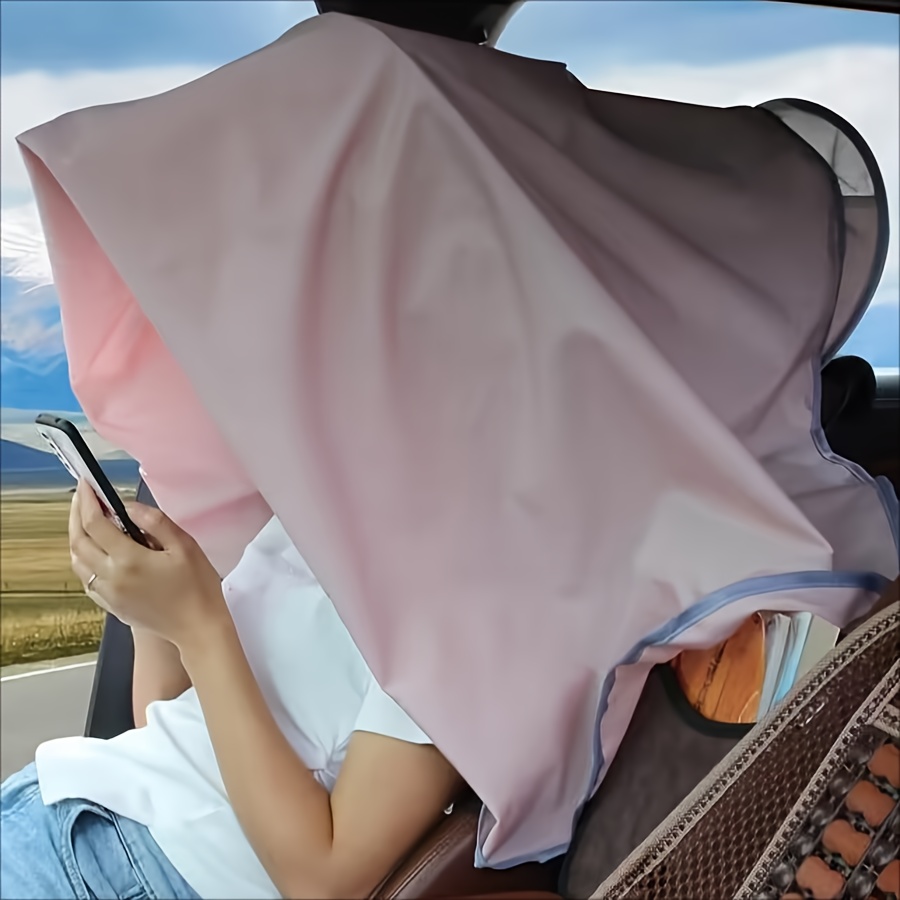 

Portable Car Sunshade - Pink Polyester, Drawstring Closure, Ideal For Summer & Spring Outdoor