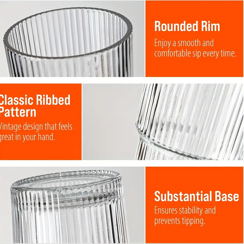 2pcs 600ml 20oz glass cups with lids and 2 straws thick glass portable drinking cups coffee cups beverage cups smoothie cups coffee cups party cups exquisite gifts mothers day gifts birthday gifts Product details 4