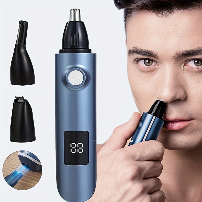 

Ear And Nose Hair Trimmer, Rechargeable, Professional Painless Nose Clipper Eyebrow Facial Hair Trimmer, Nose, Ear And Facial Hair Trimmer With Vacuum Cleaning System