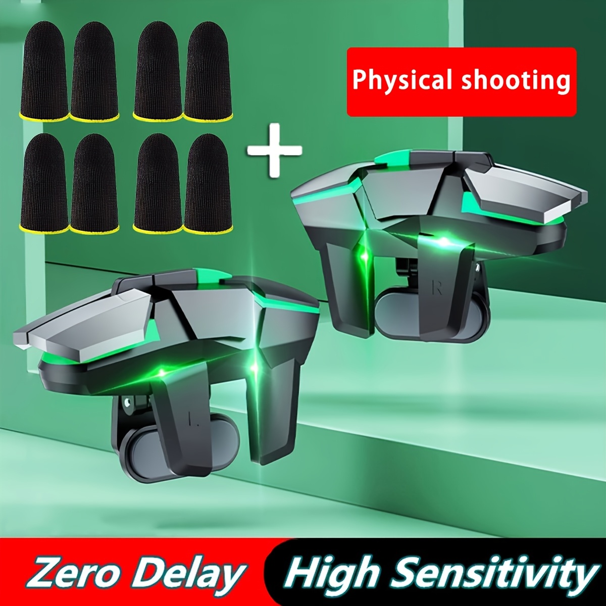 Image of A Pair Of Equipment: Six- Buttons, With , Auxiliary Pressure, Ultra-fast Shooting Speed, Upgraded Chip, Trajectory Correction. Non-slip Silicone Does Not Or Mis-touch