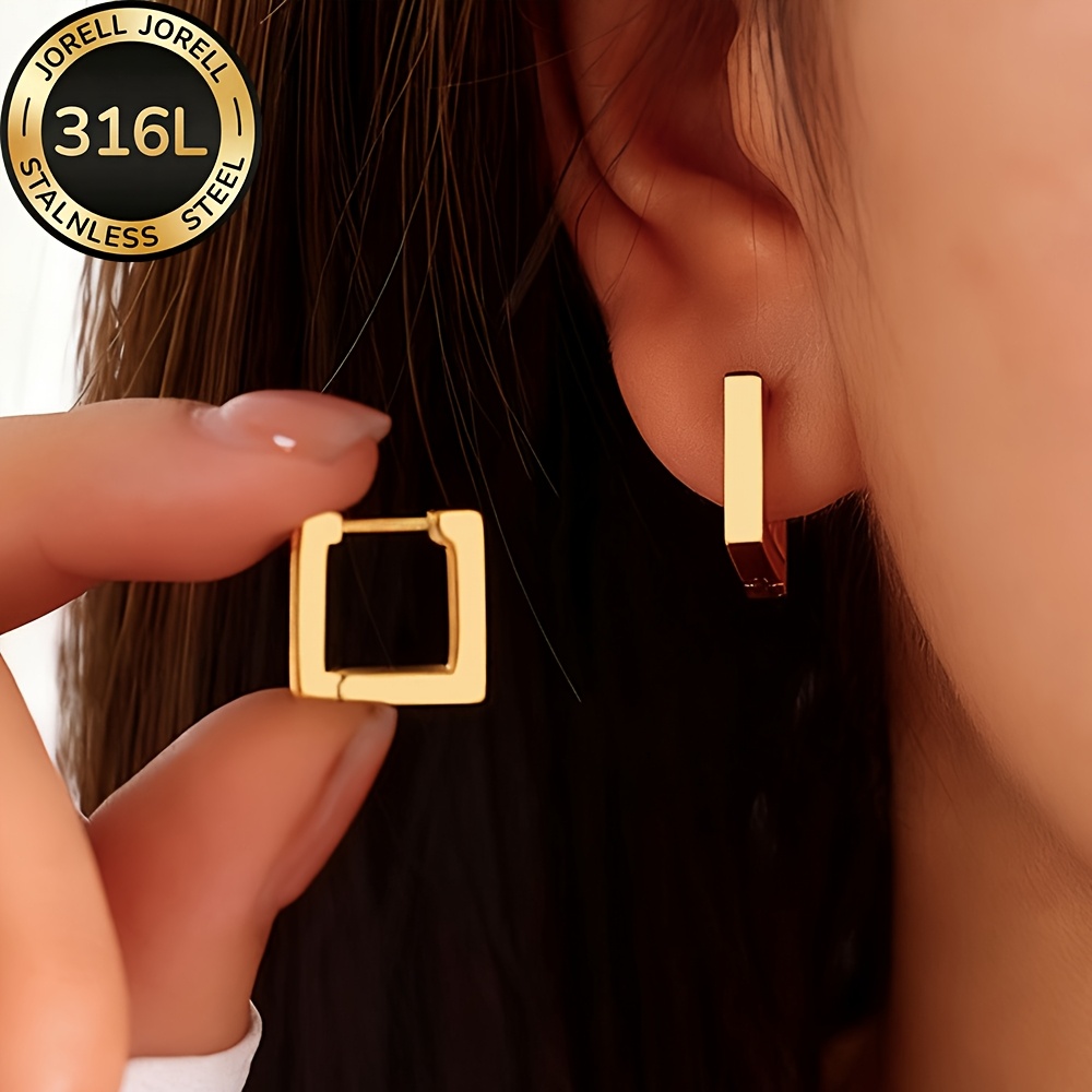 High-quality Stainless Steel Earrings, Hypoallergenic, Fade-resistant, Simple And Elegant, Fashionable Women's Earrings For Daily Wear Or Parties, Women's Jewelry, Exquisite Gift For Women