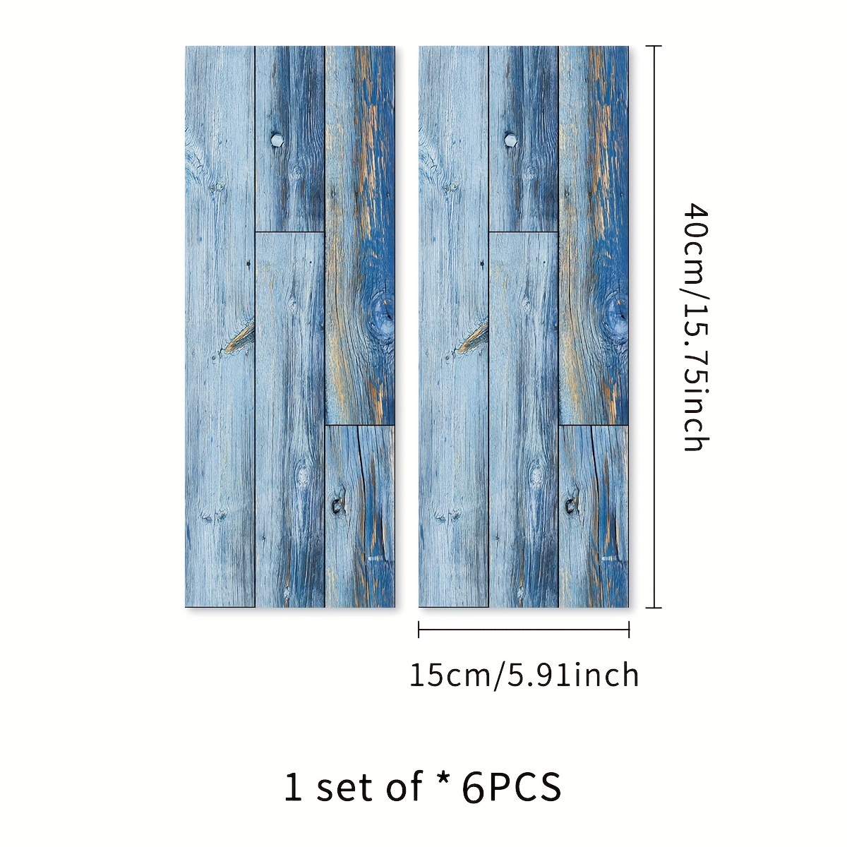 TEMU 6/24pcs Wood Grain Floor Stickers, Peel And Stick Pvc Floor Stickers, Thickened Frosted Vinyl Waterproof And Anti-slip Floor Tile Stickers,