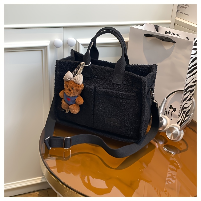 Image of New Autumn/winter Thickened Women's Lazy-chic Crossbody Bag With Magnetic Clasp, In Multiple Colors. Perfect For , , And As A Convenient Tote For Winter Gifts