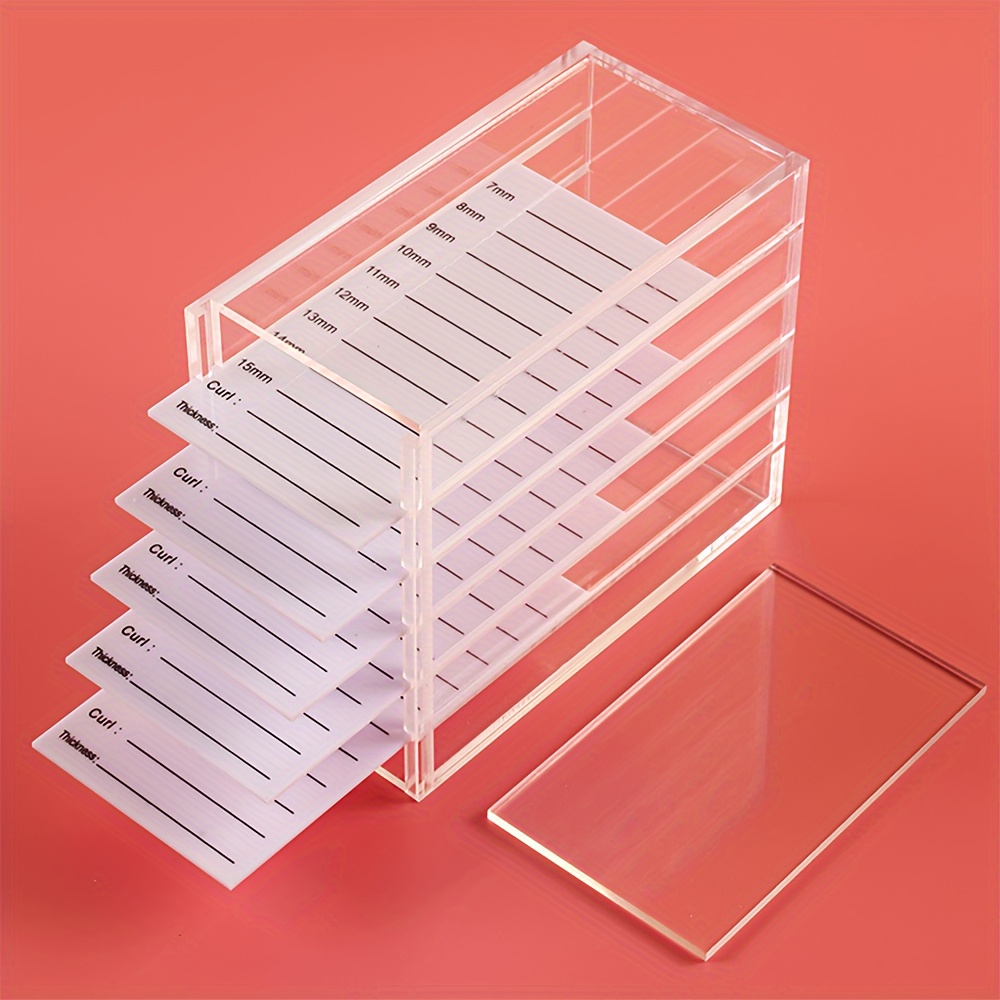 

5-tier Clear Acrylic Eyelash Organizer - Compact, Durable Stand For Easy Access & Sleek Display, Cosmetic Tool Box, Layered Box, Eyelash Extension Studio Tool