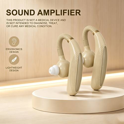 2pcs rechargeable hearing amplifier with charging adjustable volume enhance sound volume control usb charged headphones with sound enhancement