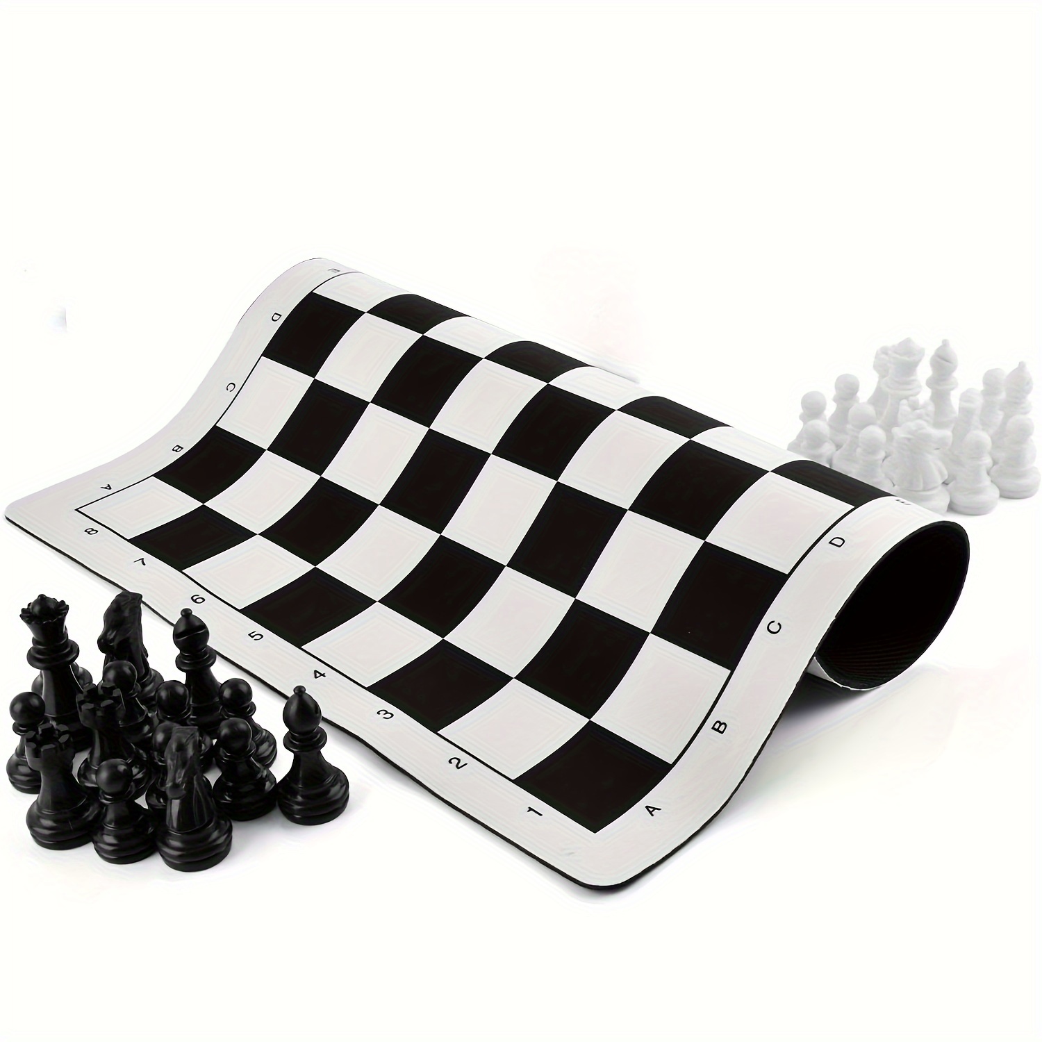 

Uncharged Pu Set For - International , Portable Roll-up Chessboard Set Of , Suitable For 14+