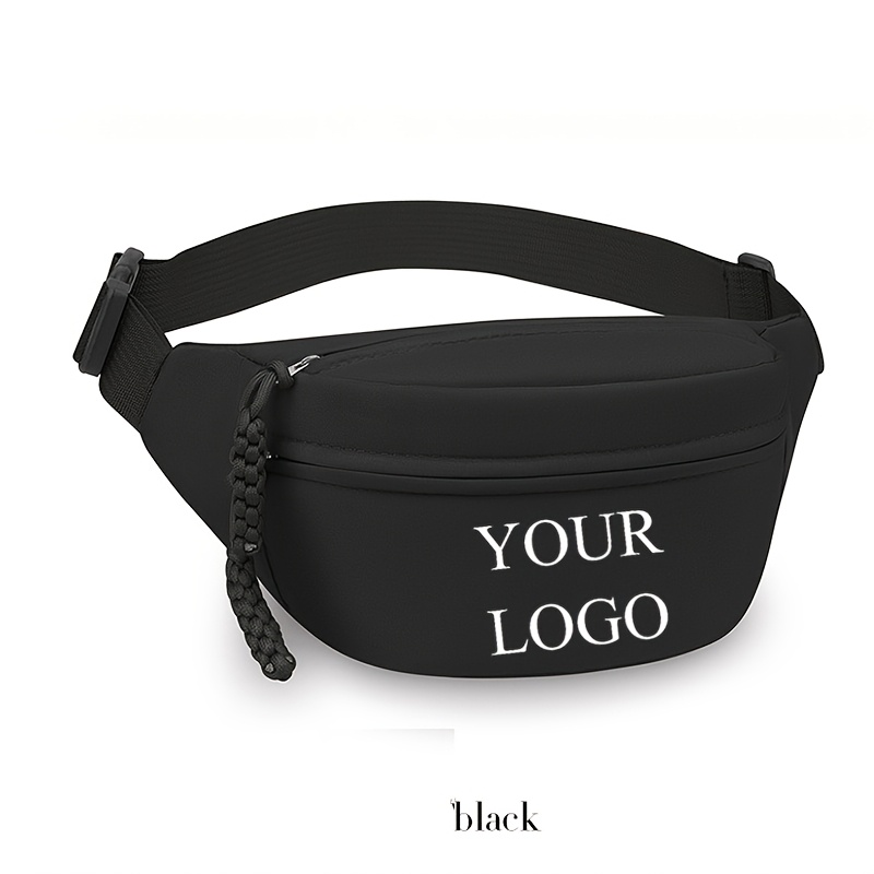 E-shop Personalisierbare Umhängetasche & Brusttasche mit Text/Bild/Logo – Verstellbarer Gurt, leicht, faltbar, geeignet für Fitness, Reisen,