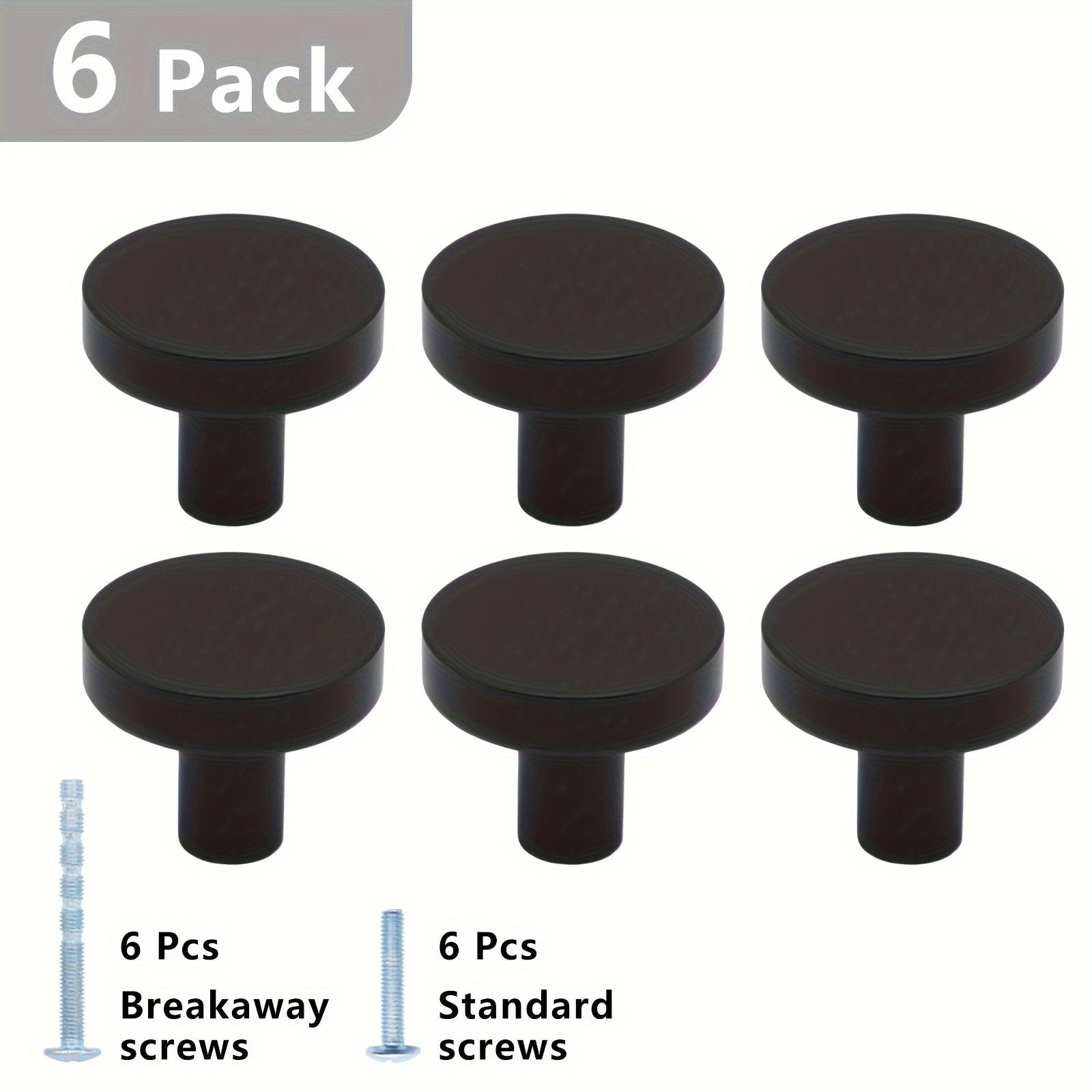6 pack 10 pack matte black cabinet knobs rods golden - Temu