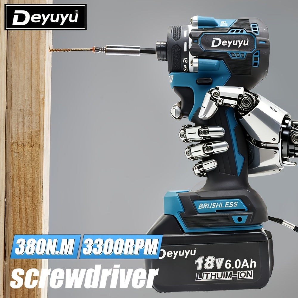 item picture deyuyu 380 n m screwdriver easy and effortless and comfortable hot selling item a for black friday and christmas diy tool power tool screwdriver tool only compatible with 18v battery pin