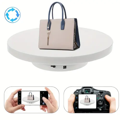 1 pack electric rotating display stand 10 12 inch for photography products jewelry 3d models adjustable speed 360 spin durable construction for live streaming window online presentations window display versatile stand