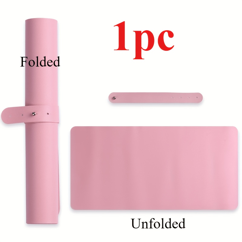TEMU 1pc Tapis de Table Pliable pour Nail Art, Tapis de Table de Nettoyage Multifonctionnel pour Nail Art, Fibre Douce, et Fournitures de Nail Art