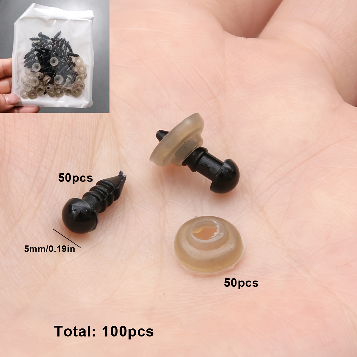 460pcs Assorted Sizes Safe DIY Doll Eyes Kit