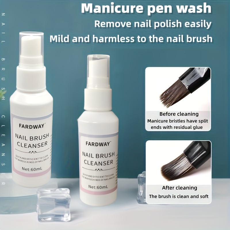 

Hypoallergenic 60ml Nail Brush Cleaner - Gentle Gel & Acrylic Remover, Manicure Tool For Salon-quality Nails Nail Polish Remover Acrylic Nail Brush