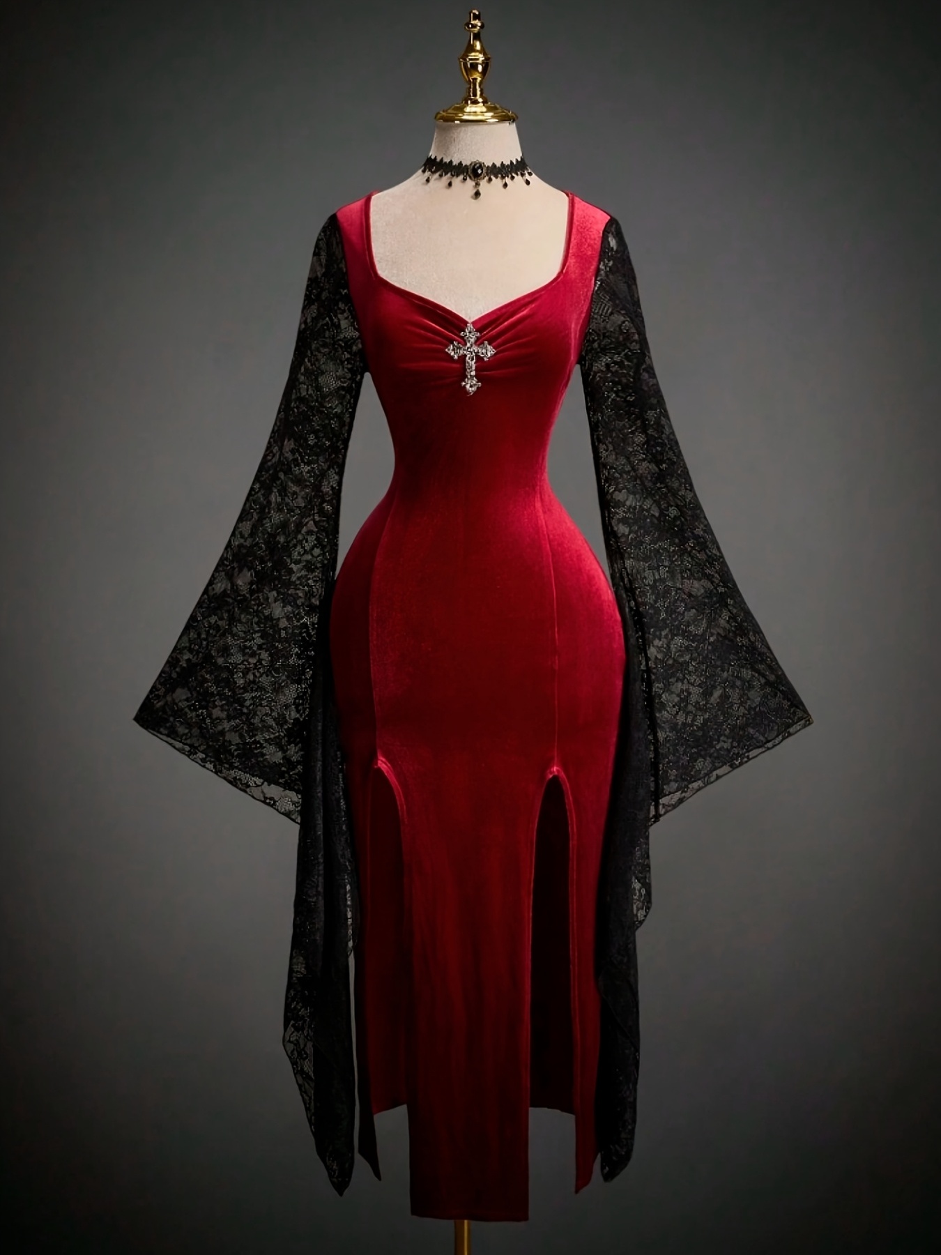 strapless open back dress Victorian slyle vampire dress main image 1