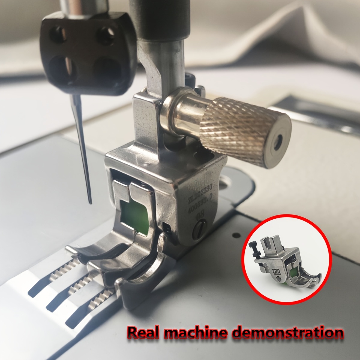Industrial Sewing Machine Roller Foot for Juki Jack Brother, Even Stitching Presser Foot for Heavy Fabrics Zipper Piping (High-Low Adjustable)