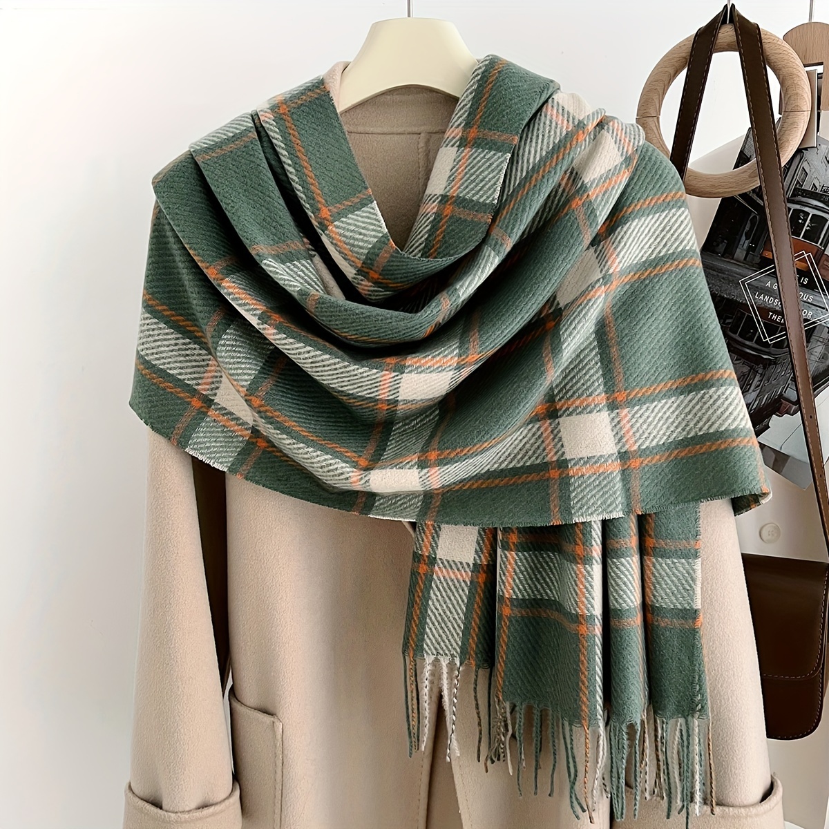 

Cozy Scarf Shawl For Women - Soft Polyester, Warm & Decorative, Casual And Holiday Gifts