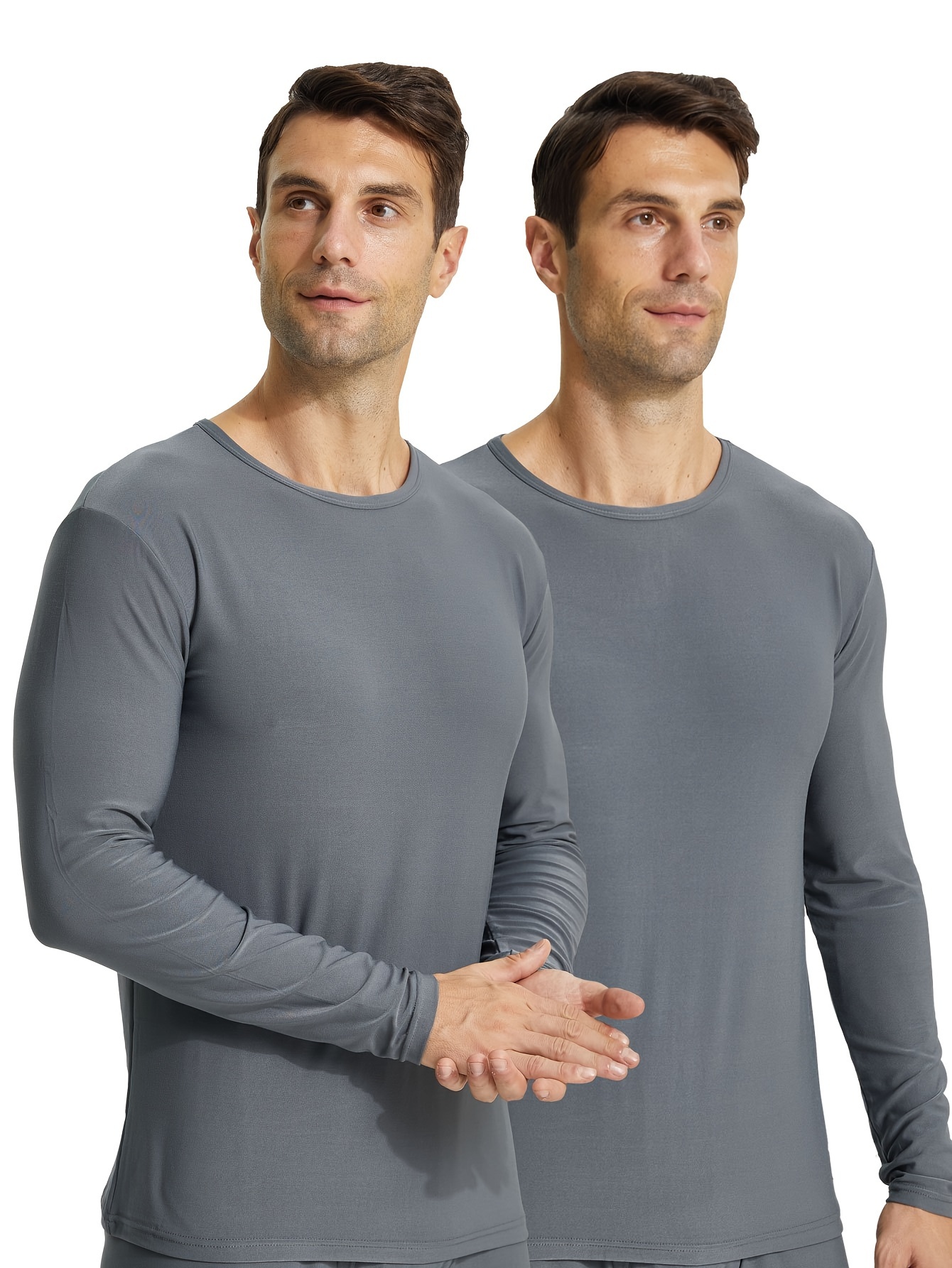 Thermal Shirts Men Crew Neck Long Sleeve Thermal Undershirt - Temu Canada