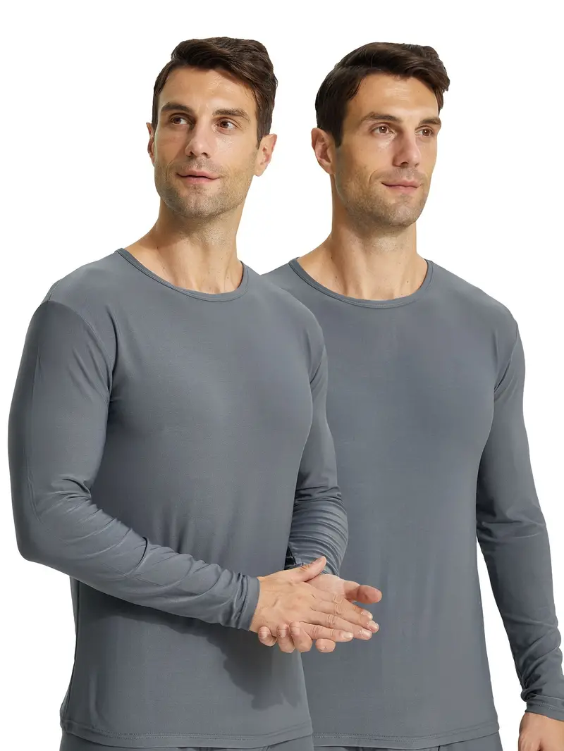 2 Unidades Camisas Térmicas Hombre Camiseta Interior Térmica - Temu Spain