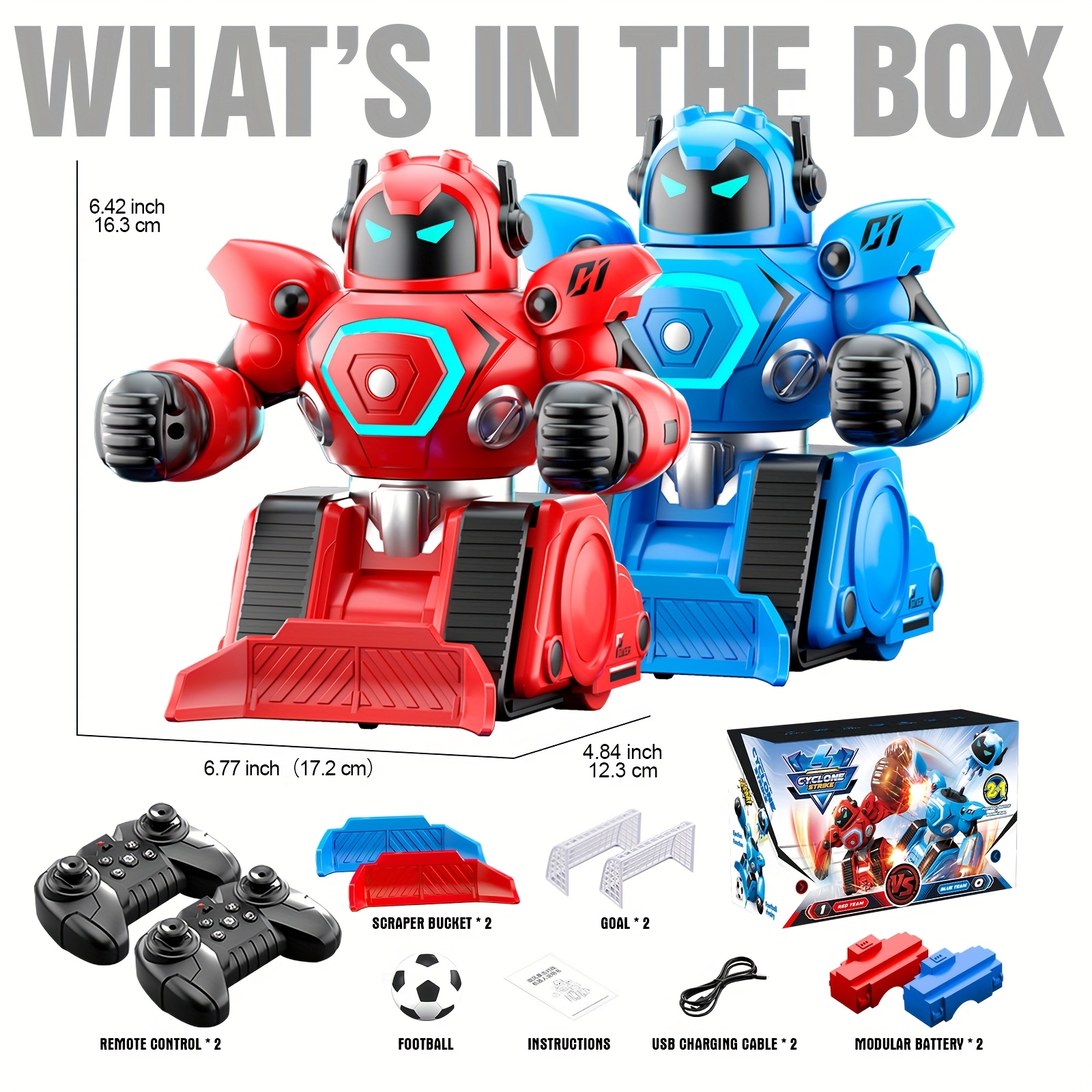 Remote Control Fighting Robot 2pcs Set, with Adjustable Sound And Light Remote Shooting Battle Robot, Fun Electronic Battle Robot Toy, Christmas Birthday Gift for Boys Over