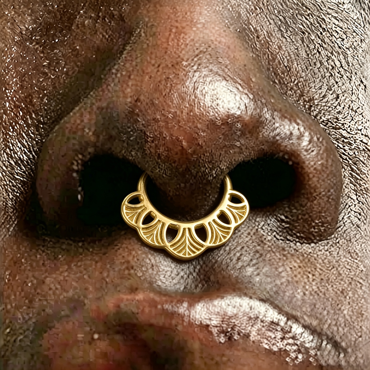 TEMU 1pc 16g 316l 316l Stainless Steel Nose Hoop Ring 8mm Hinged Clicker Circle Nose Septum Rings Helix Conch Cartilage Earrings Nostril Piercing