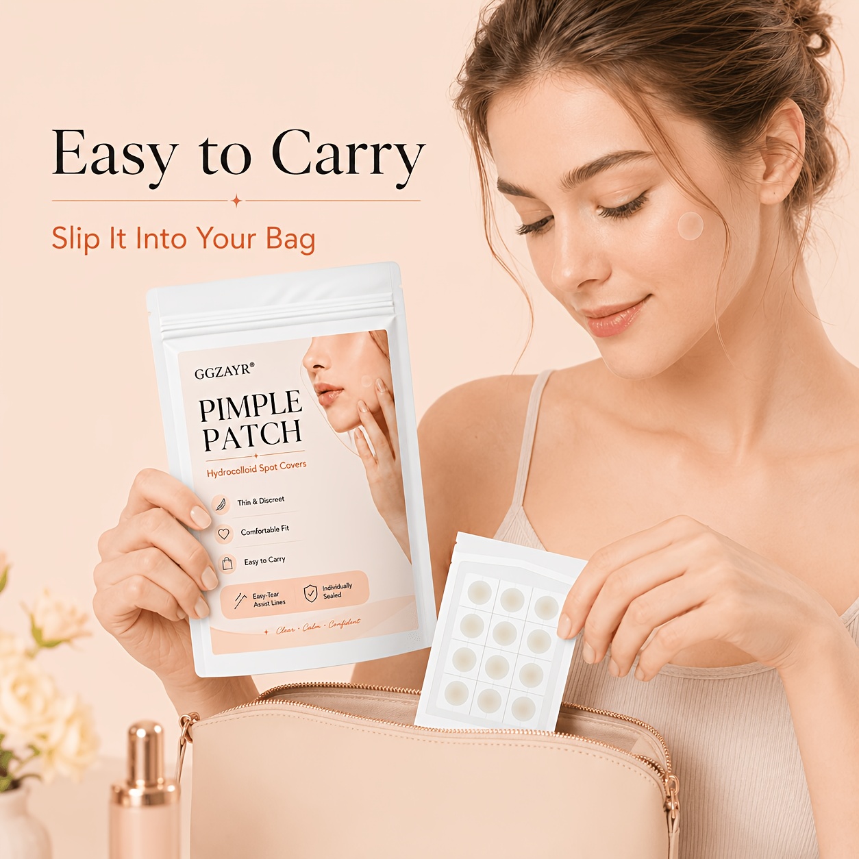 24/48pcs Pimple Patch, Hydrocolloid Spot Covers, Individually Sealed