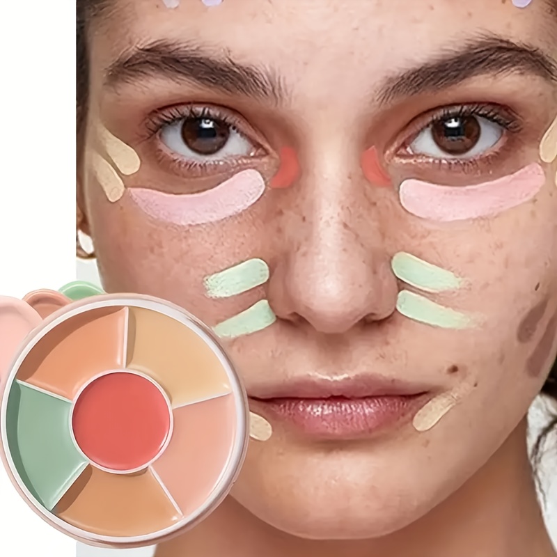 6-in-1 Color Concealer Palette for Dark Circles & Redness