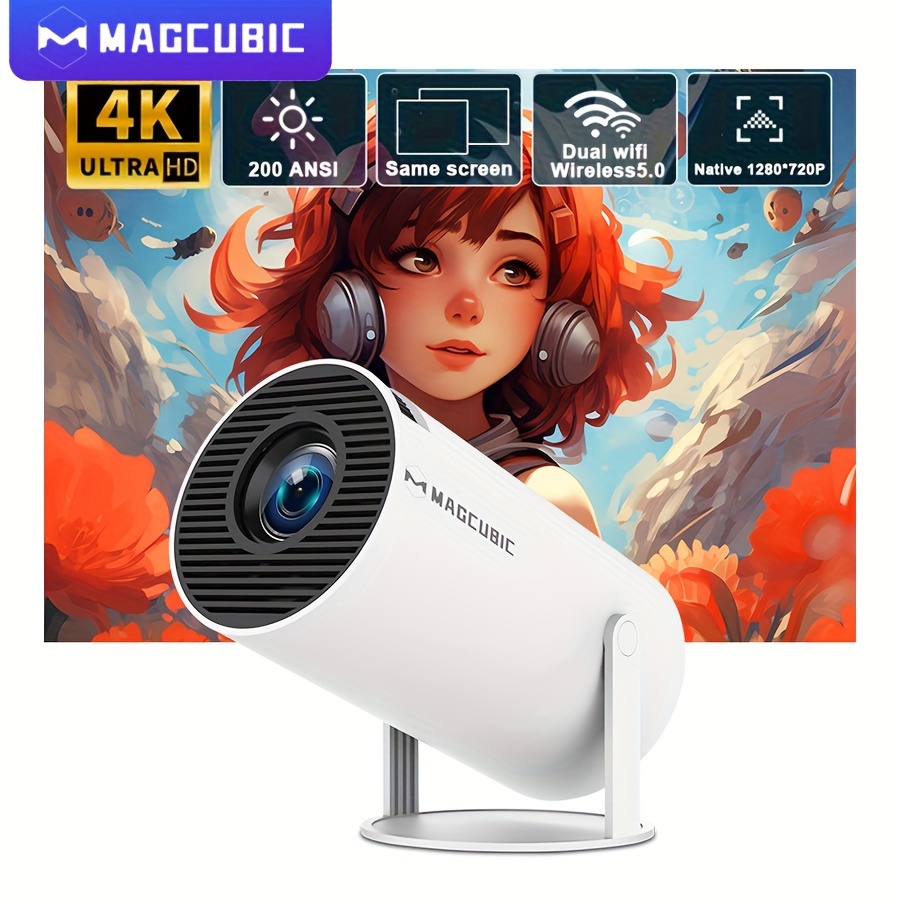 

Magcubic Support 4k Projector Dual Wifi Hy300 Us Plug Hi-chip A3100 200ansi 1280*720p Dual Wifi Home Theater Outdoor Portable