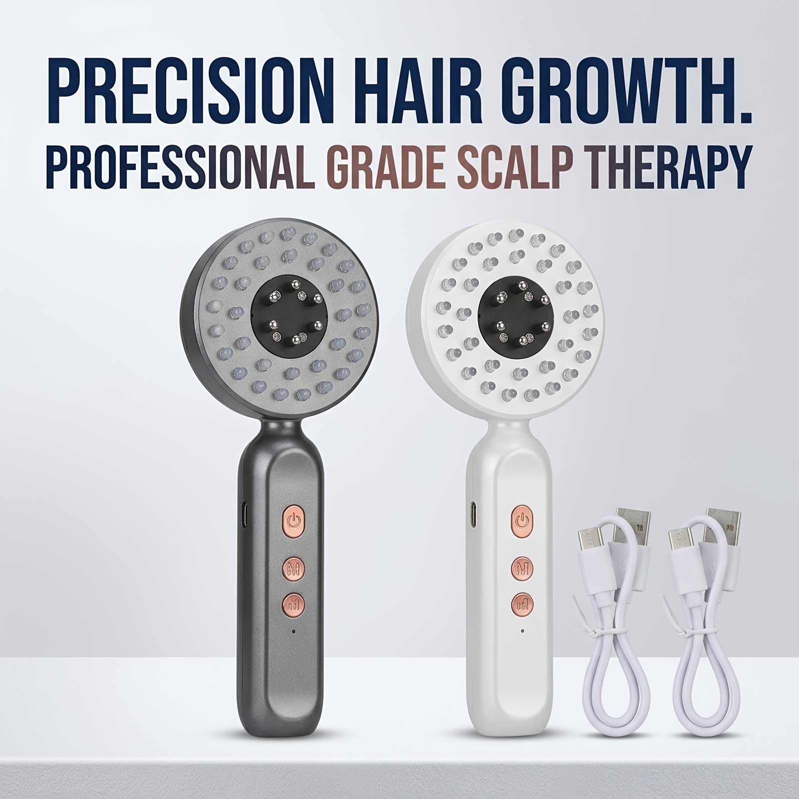 Galvos odos masažo šukos, mokslinis masažo šepetys, giliai maitinantis galvos odą; ergonomiškas trijų mygtukų apvalios galvutės dizainas, tikslus galvos odos priežiūros priežiūros, atpalaiduojantis ir raminantis