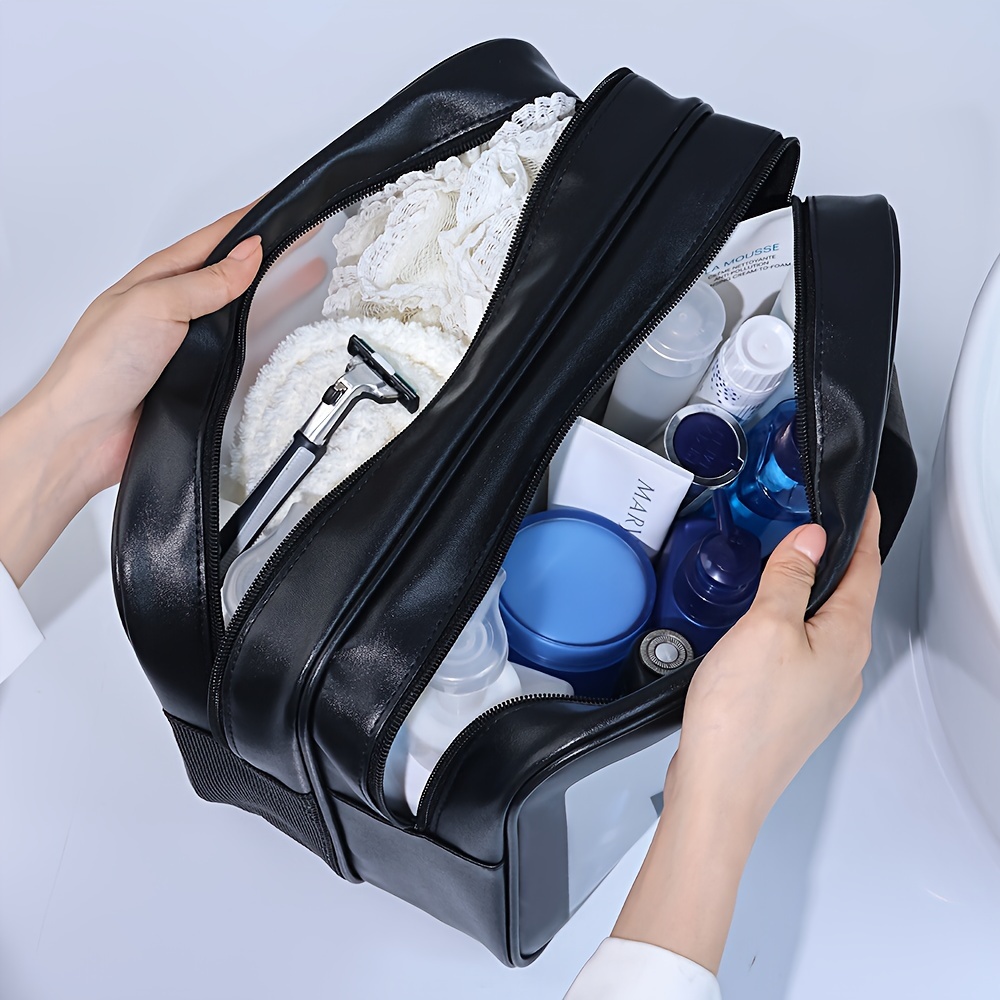 

Large Double Layer Toiletry Bag Waterproof Large Capacity Wet And Dry Portable Travel Storage Cosmetic Bag Tote Bag