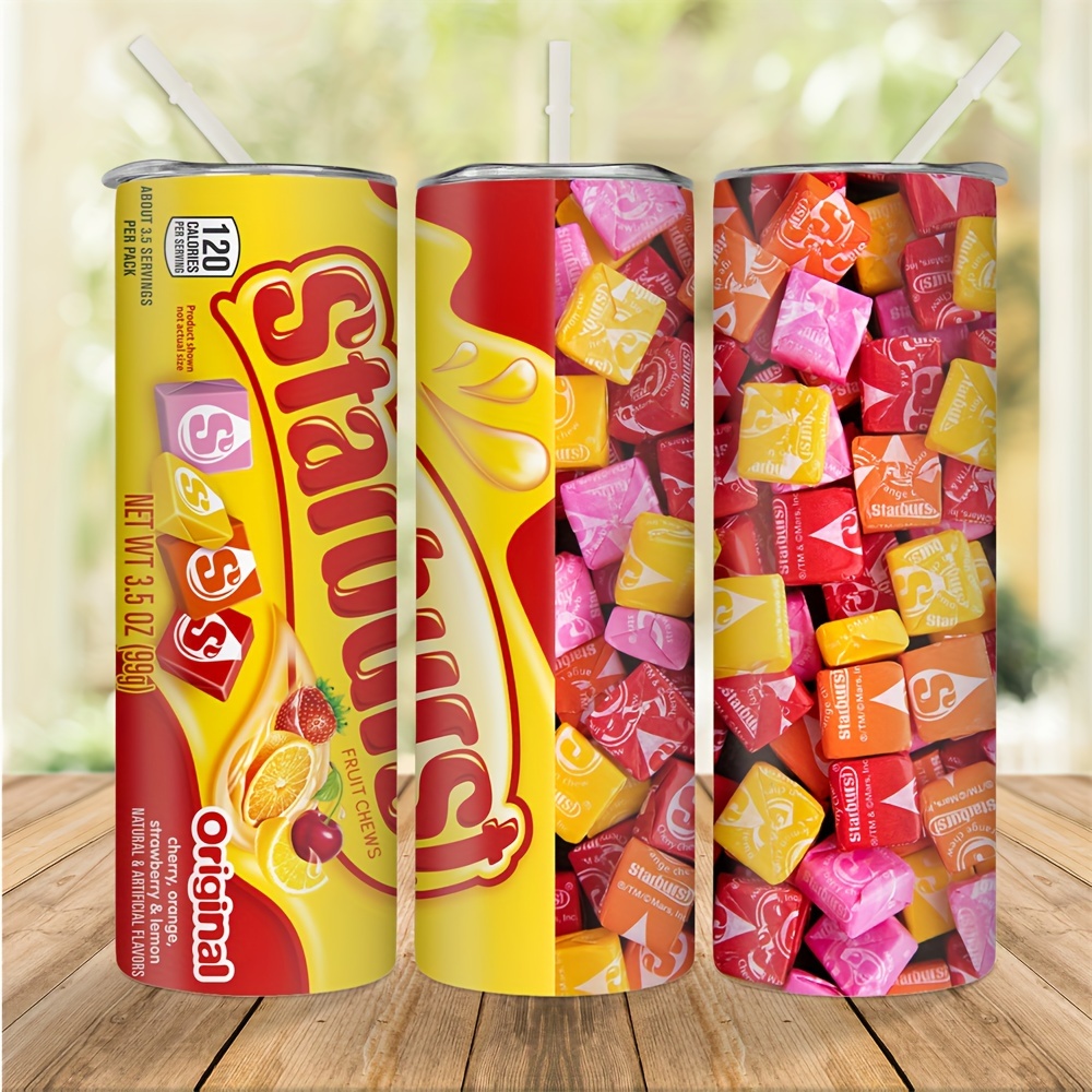 

20oz Stainless Steel Insulated With Fun Starburst Design - Includes Straw, Bpa-free, Coffee & Cold Drinks, Ideal Gift For