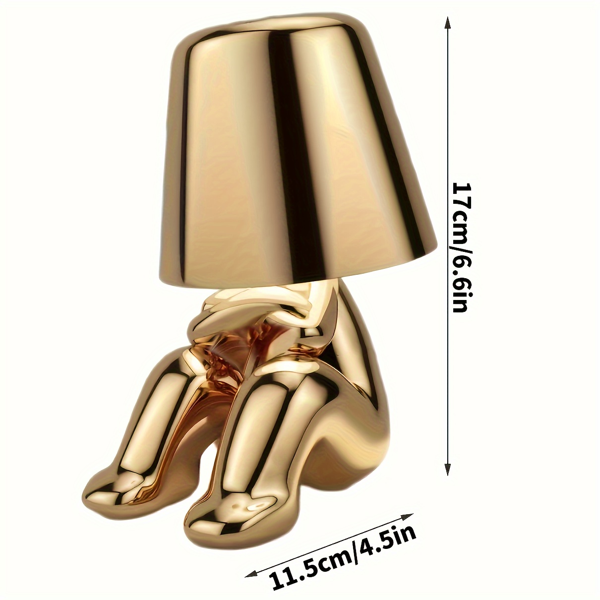 Universal - Lampe de chevet à contrôle tactile Gold Decor Thinker Statue  Lampe de table LED 3 voies dimmable Lampe de chevet moderne pour décoration  d'intérieur - Lampes de bureau - Rue du Commerce