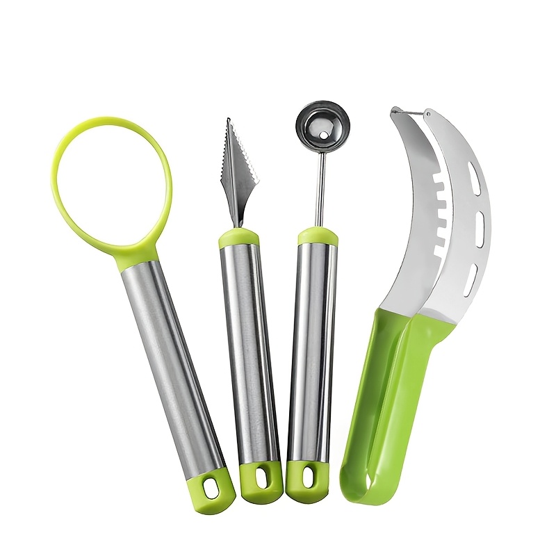 4pcs Fruit Carving Tool Set, Fruit Sculpting Tools, Fruit Cutters, Multifunctional Creative Fruit Tools, Fruit Plating Tools, Kitchen Supplies, Small Kitchen Gadgets, Eid