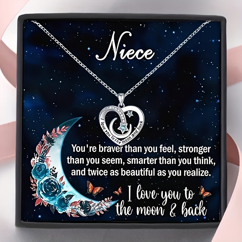 

Necklace For Women A Luxurious Touch Of Stars, Hearts, And Moons, Comes A Card, For Anniversary .