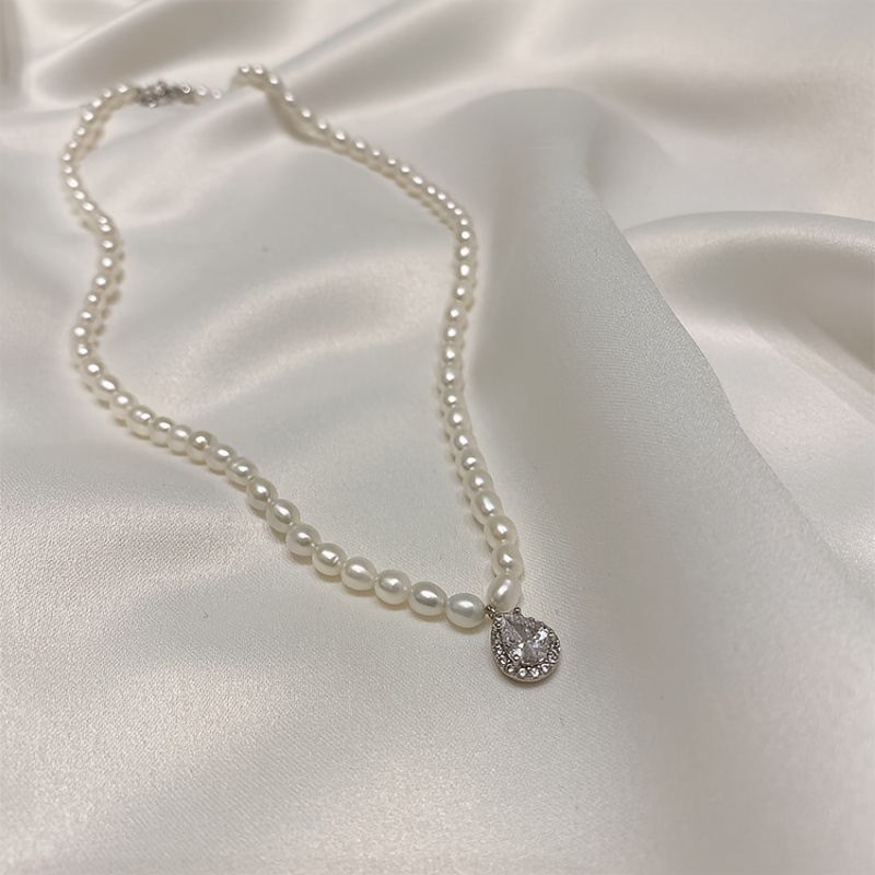 2pc 925 Freshwater Pearl Necklace with Detachable Chain