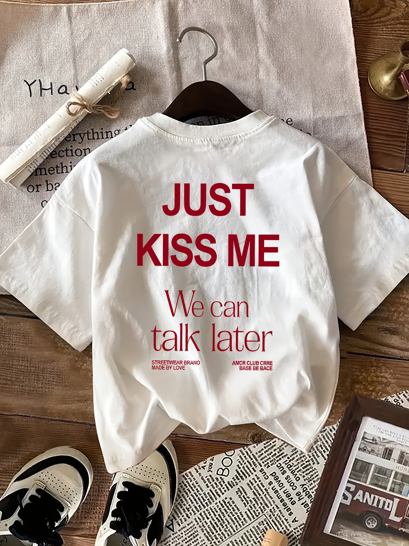 women's vintage dual sided graphic t shirt kiss Temu Bahrain