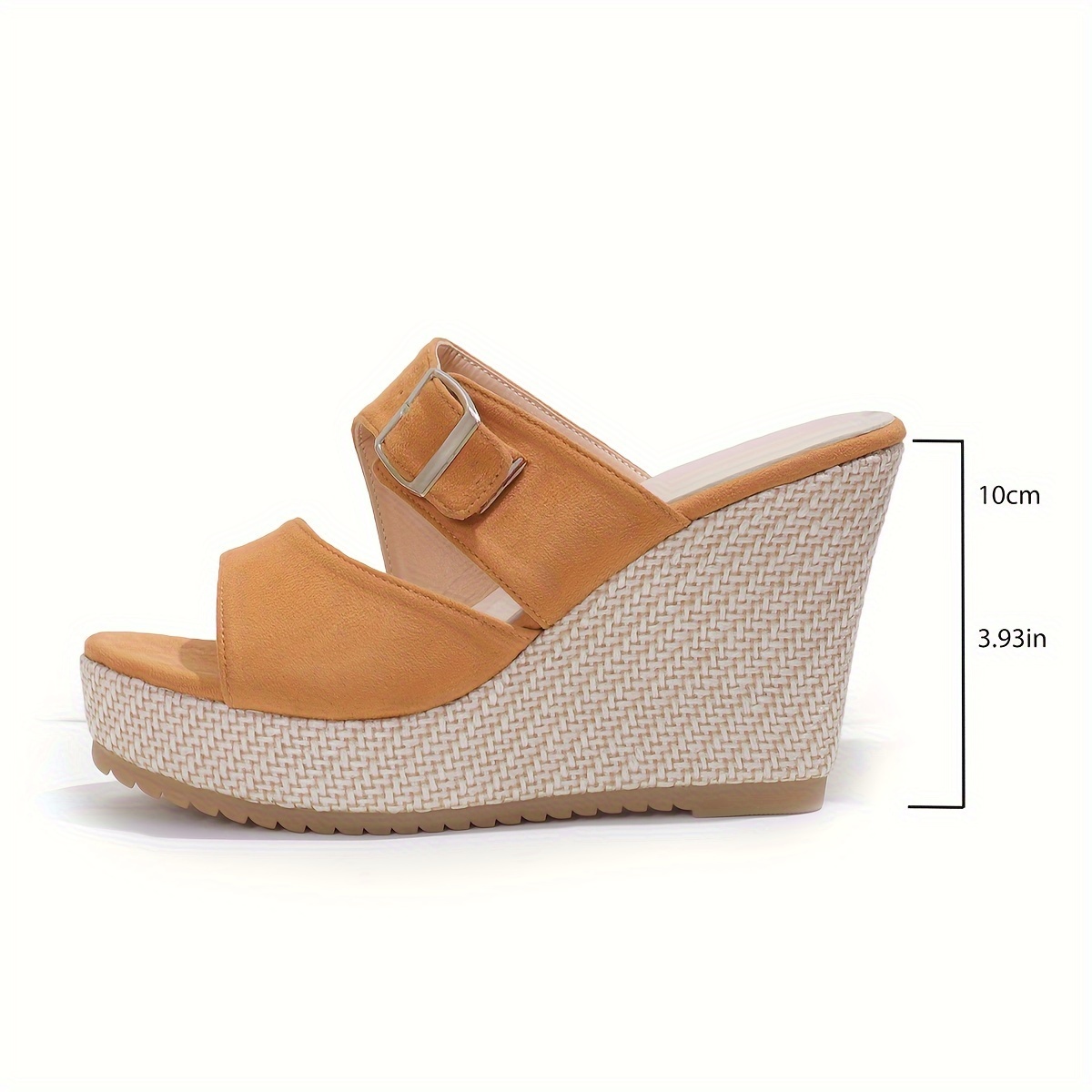 women's summer minimalist solid color open toe platform Temu