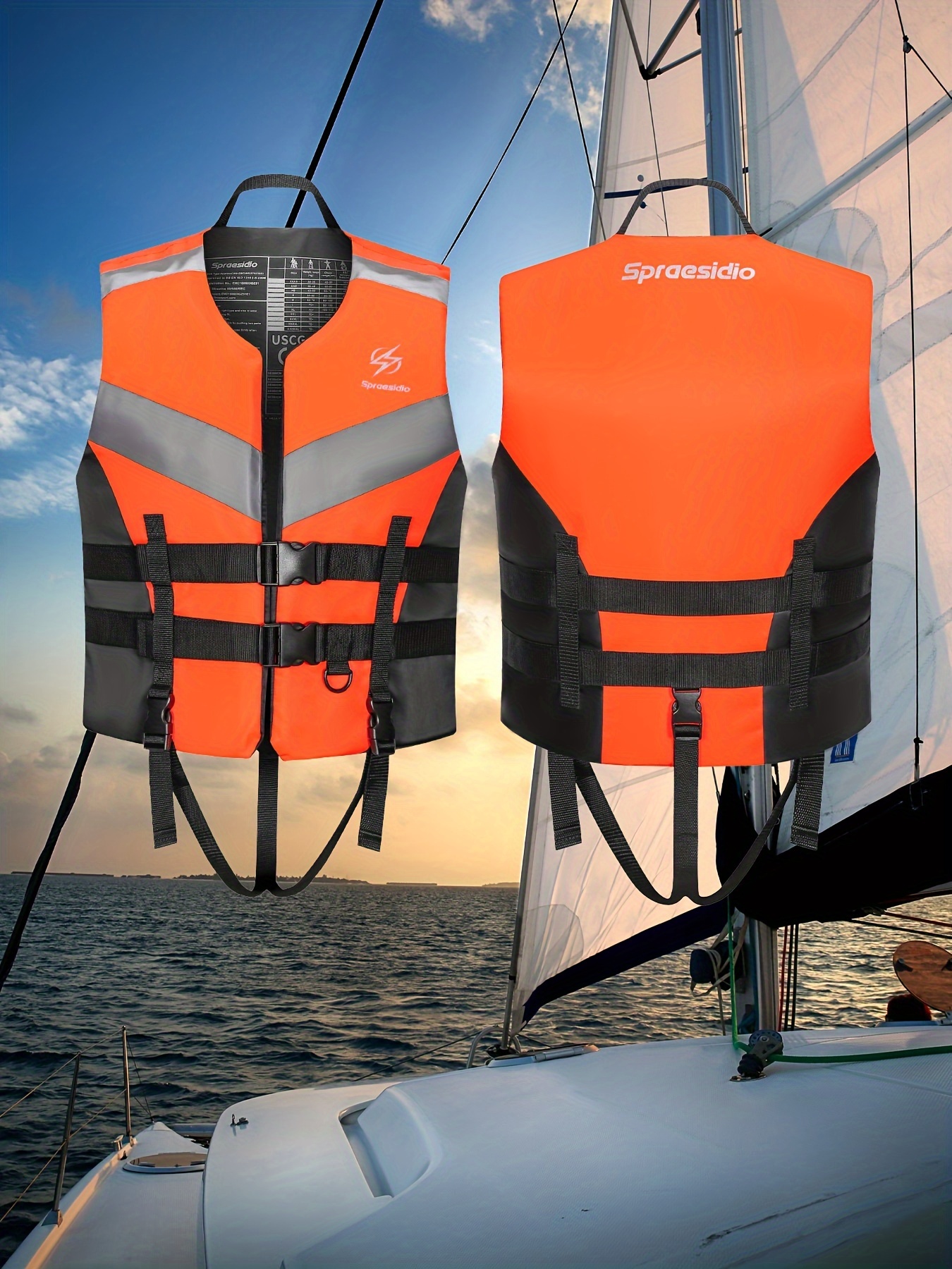 Drifting Safety Vest Lightweight Boating Life Vest Safe for Swimming Sea  Fishing