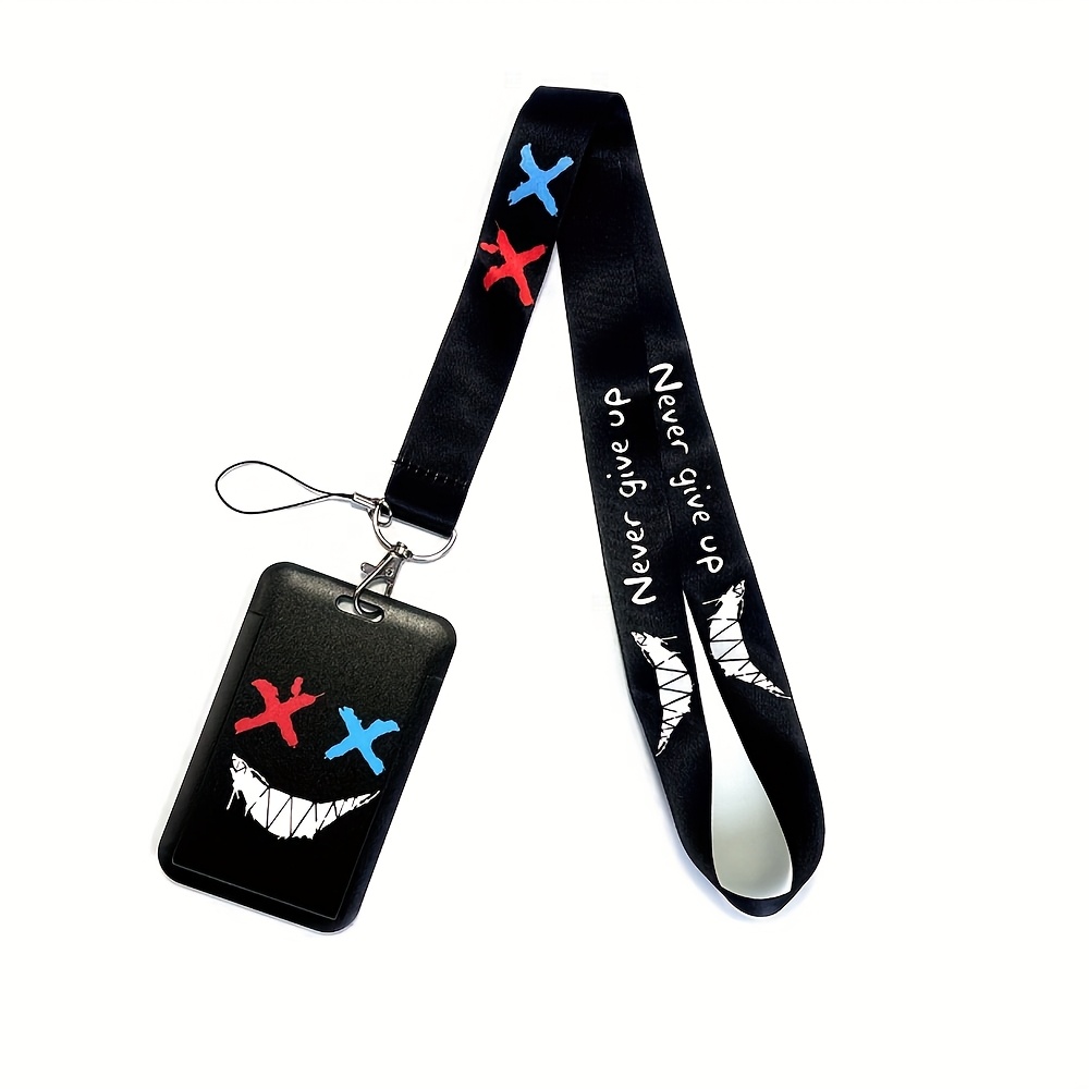 2d Never Give Up Id Badge Holder Lanyard With Neck Strap, Key Lanyard, Certificate Holder, Id Badge Holder