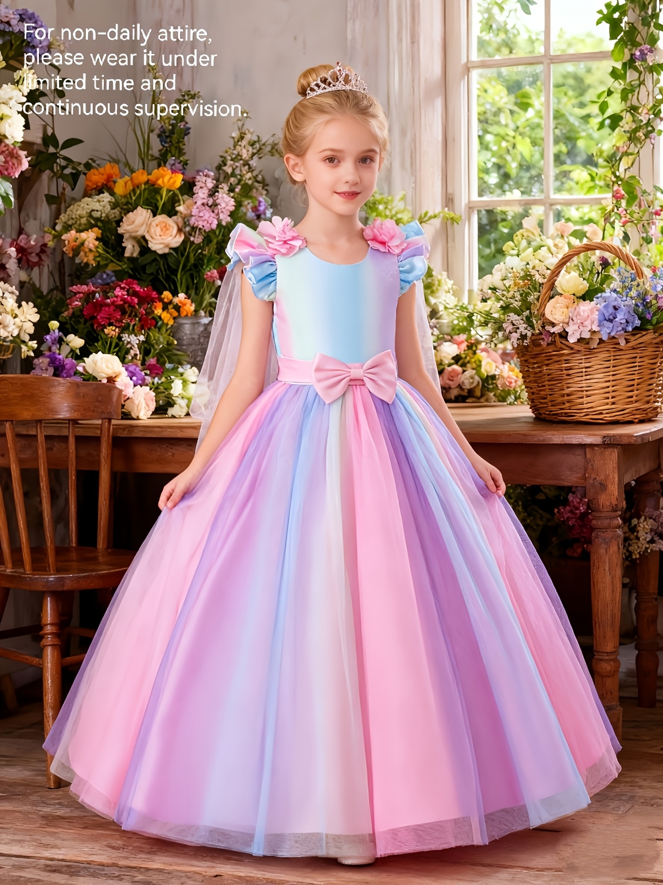 little girls ball gown dress sold on Temu United States
