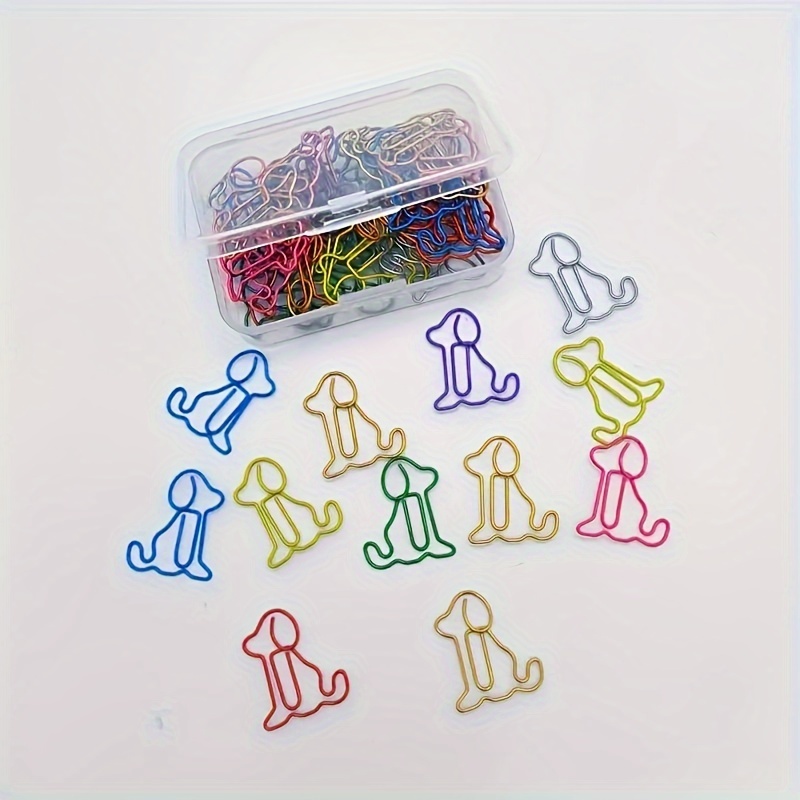 TEMU Adorable Dog-shaped Metal Paper Clips, Creative Animal Design Binder Clips For Office Use - Perfect Gift For Dog Lovers