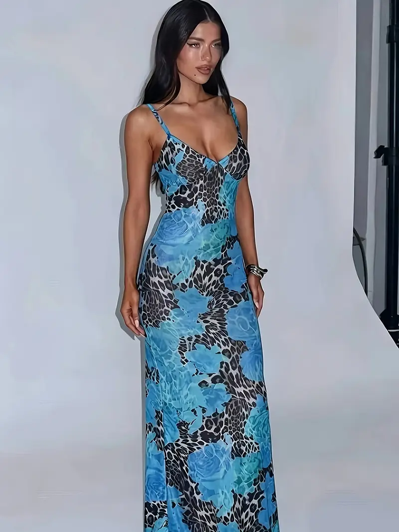 blue leopard bodycon dress Blue Leopard Print Dress - Bodycon Dress - Sequin Mini Dress
