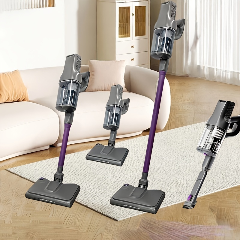 TEMU Aspirateur fil YOUPOLK, 120 W/42 Kpa , aspirateur balai de 45 minutes avec écran LED, -enchevêtrement et charge murale, aspirateur léger 8 en 1