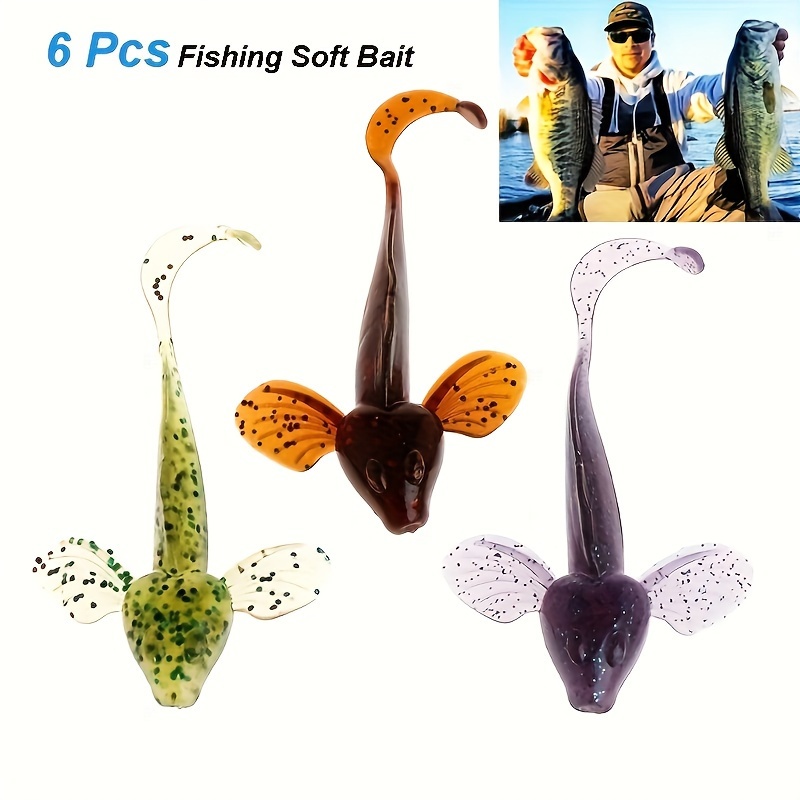 

6pcs Soft Fishing Lures Set, Silicone & Synthetic Rubber Baits, Realistic Swimbait For Bass, Trout, , , - Ideal For Valentine's Day, Christmas, Father's Day, Mid-, Fishing