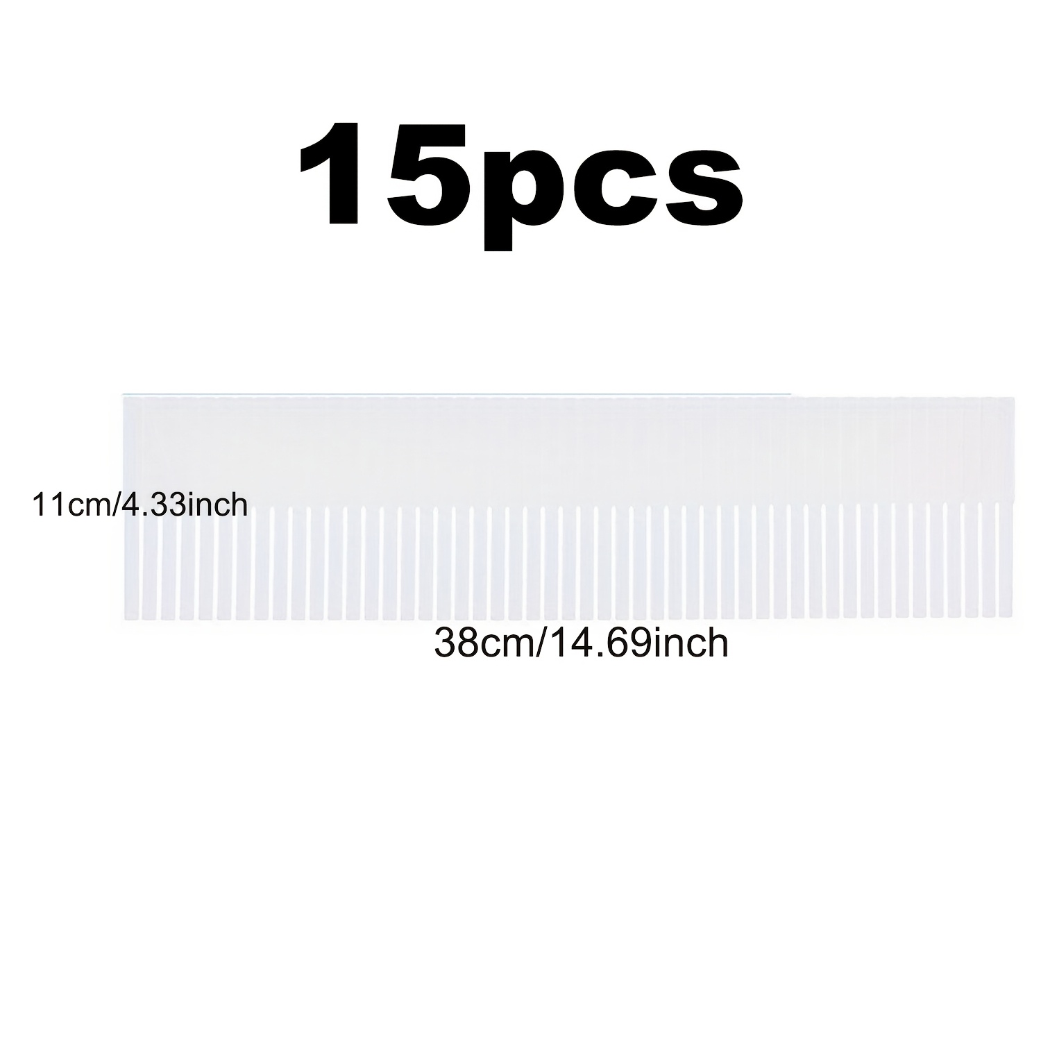 Image of 15pcs Adjustable Plastic Drawer Dividers, Expandable Storage Organizer For Closet, Underwear, Socks, White With Easy Assembly For Drawer Organization System, Shelf Dividers