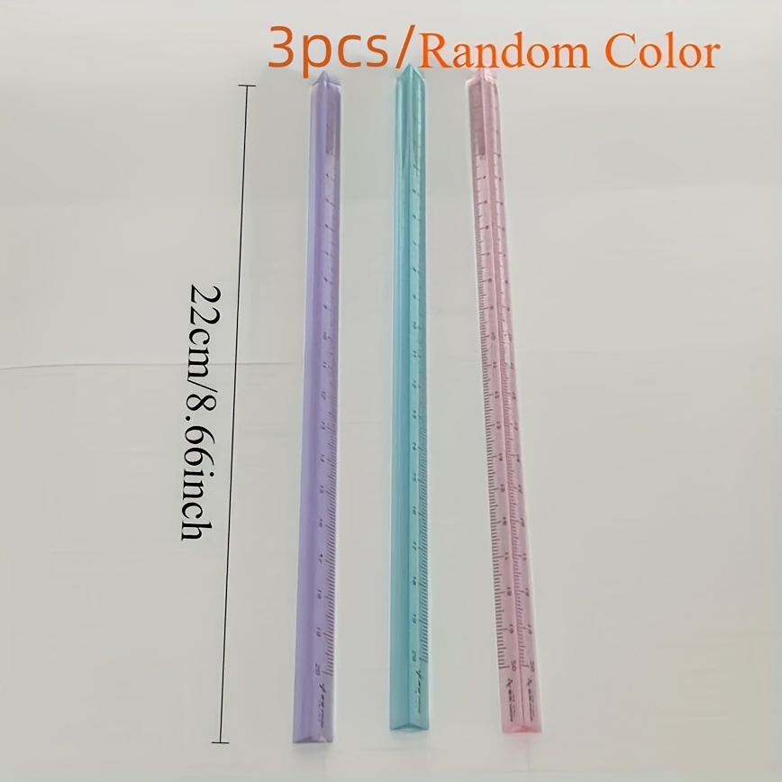 1/3-pack Multifunctional Creative Triangle Folding Ruler, High-definition Transparent Plastic Angle Measuring Tool, Drawing And Exam Ruler, Durable Material