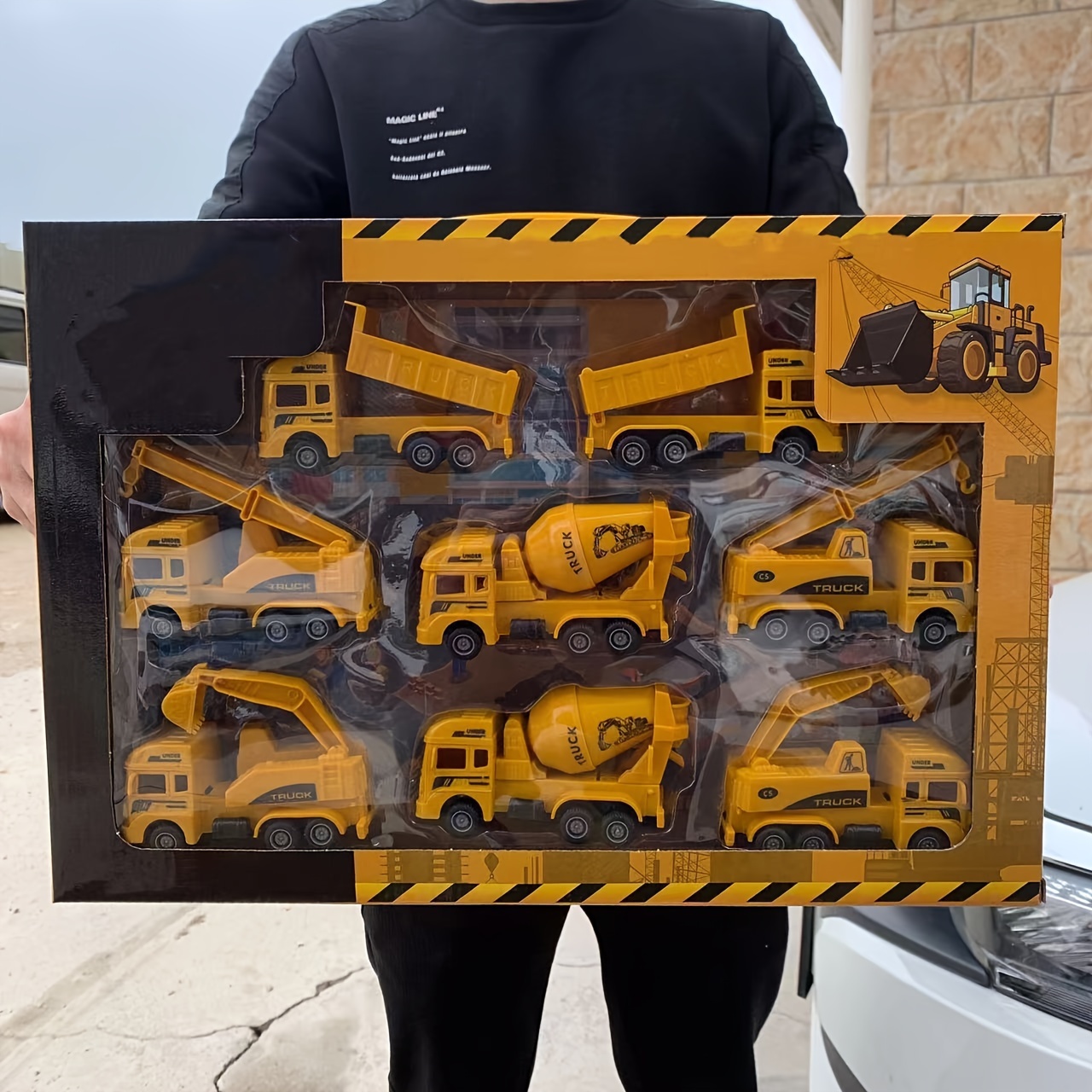 

8-piece Set, Excavator Set, Toy Engineering Vehicle, Inertial Pull-back Excavator Combination, Transportation Recognition, Very Suitable As A Gift