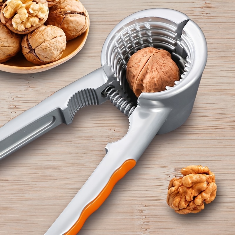 

1pc Aluminum Alloy Nut Cracker - Manual Uncharged Clamp - For Kitchen Use, Plier-style Nut And Dried Fruit Tool