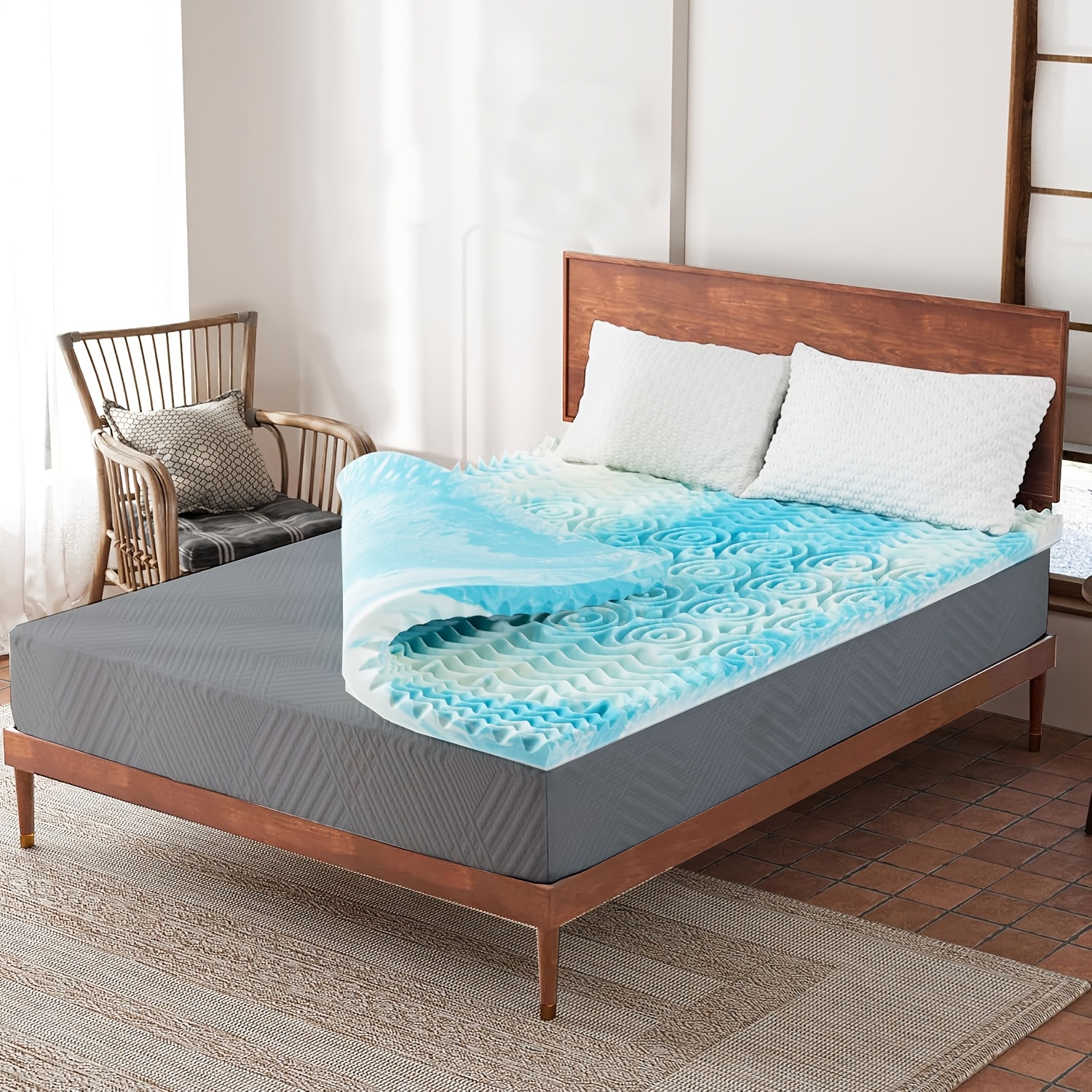 colchón espuma viscoelástica gel refrigeración pulgadas en Temu